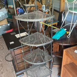 A metal shelf it’s 55 inches tall and 18 inches wide