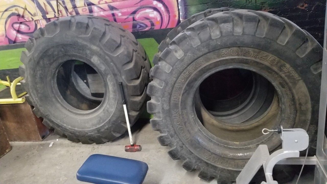 Tractor tire crossfit gym cross fit
