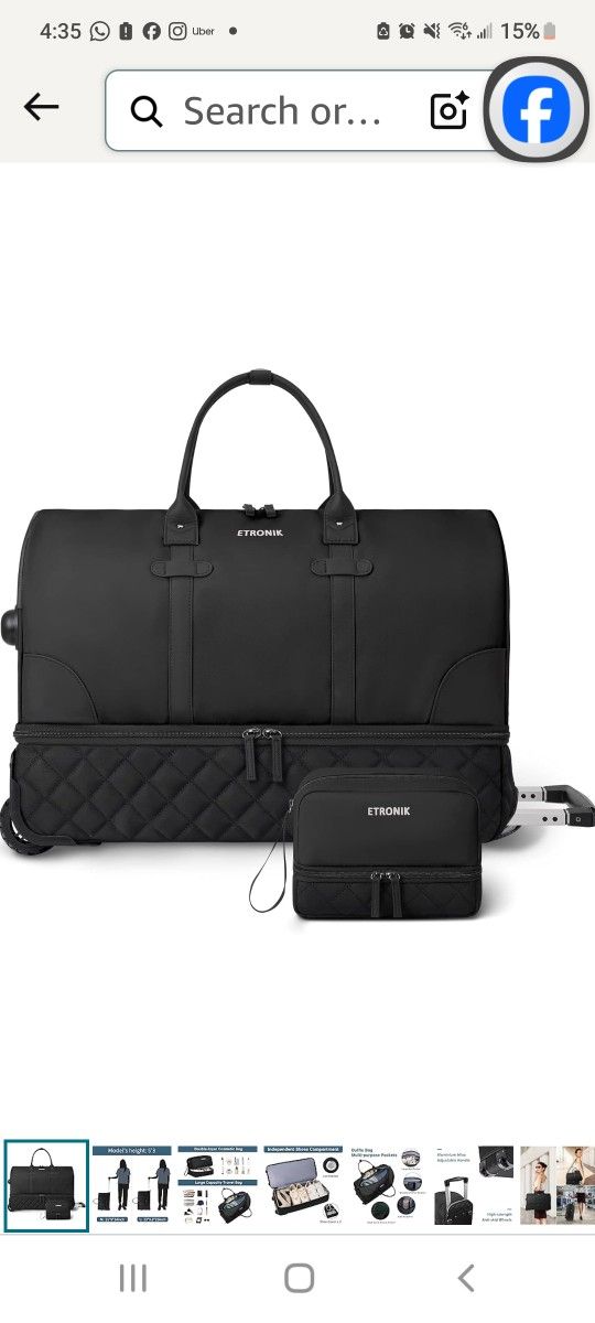 New Rolling Duffle Bag