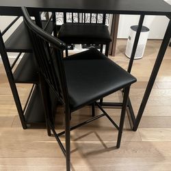 Amazon - Gizoon Dining Table Set For 2 w/Three Storage Shelves