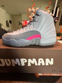 Air Jordan 12 Retro Grey Pink Sneakers