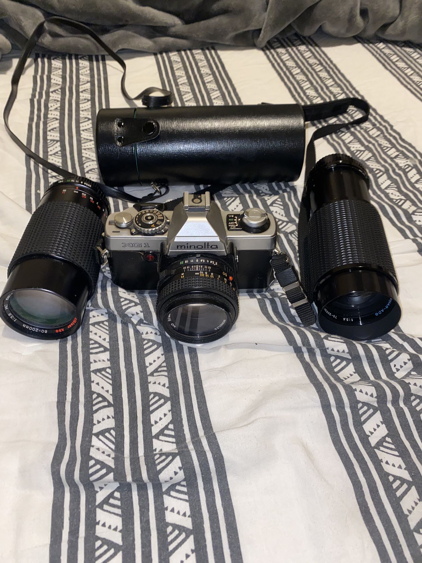 Vintage Minolta Camera And Lens Attachments 