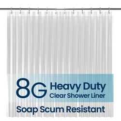 Clear Waterproof Plastic Shower Curtain (72x72)