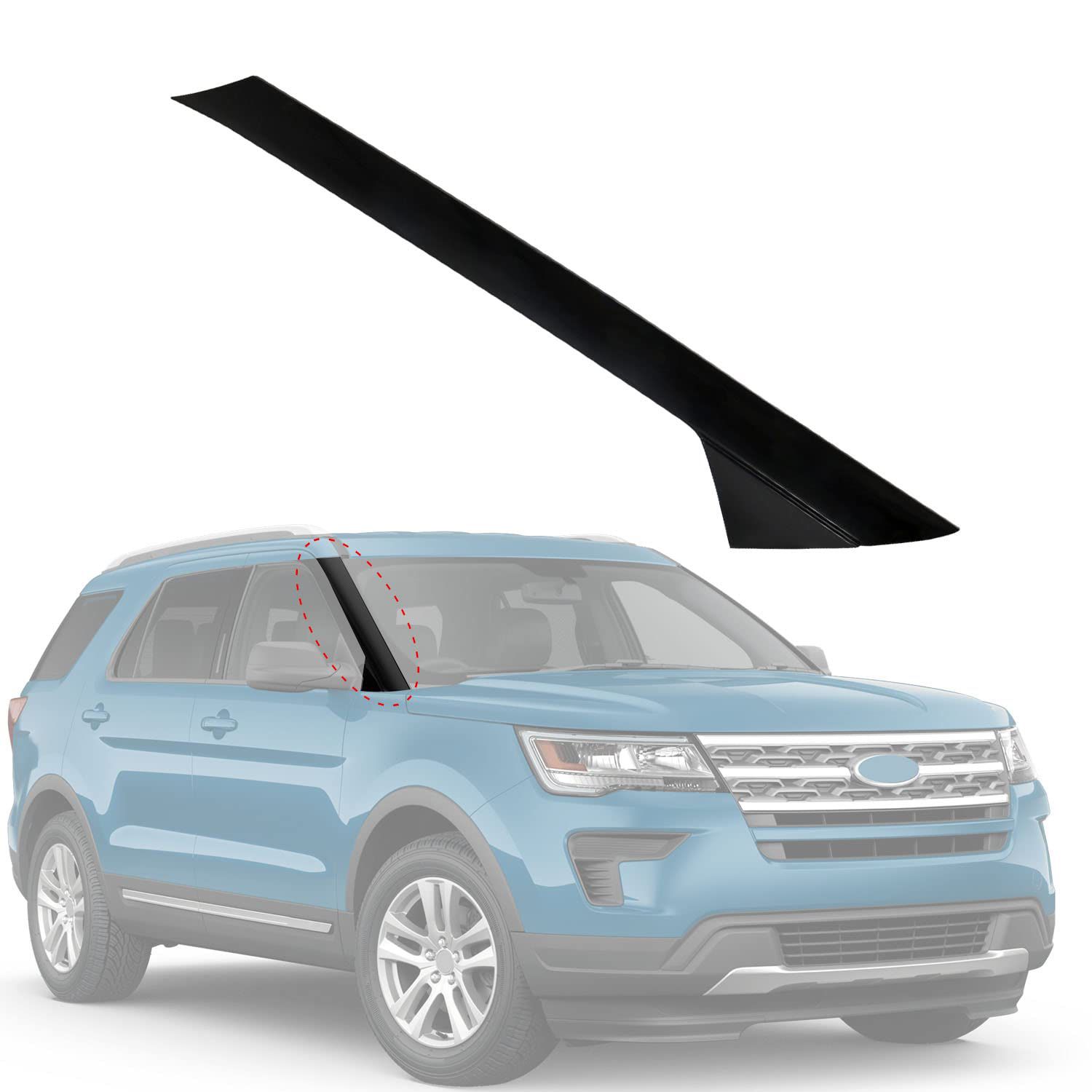 CARMOCAR A-Pillar Front Molding Windshield Outer Trim Right (Passenger Side) Replacement For Ford Explorer 4 Door 5Outer(Right 1 PACK) WS-Z674-Z539R R