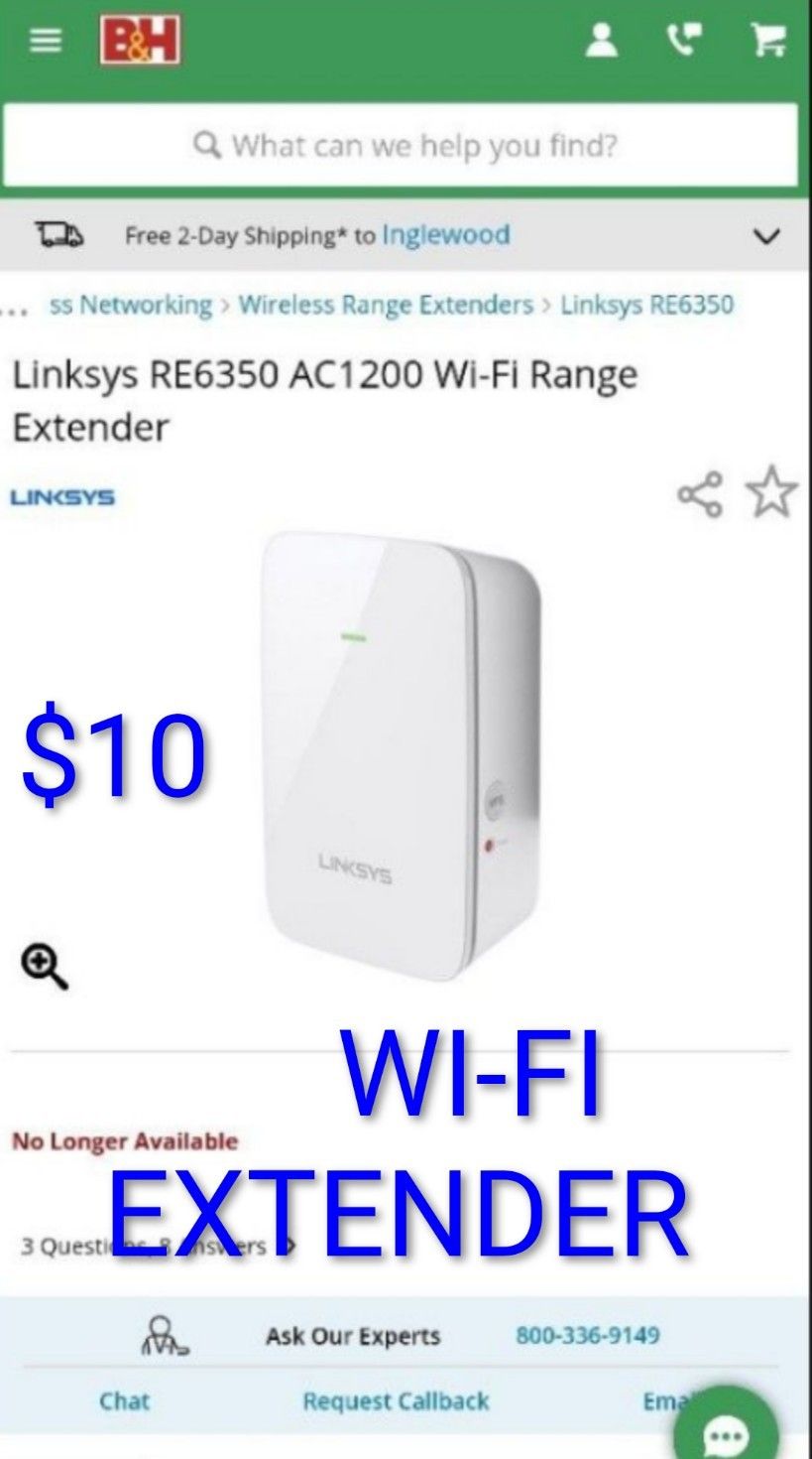 LINKSYS  WI-FI  EXTENDER 