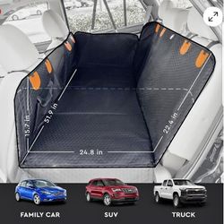 Back Seat Extender for Dogs, Hard Bottom Dog Car Seat Cover, Car Seat Waterproof Bed