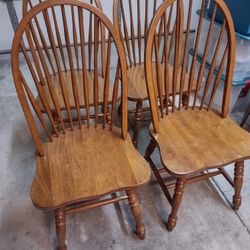 4 Brand New Solid Oak Dining Chairs 