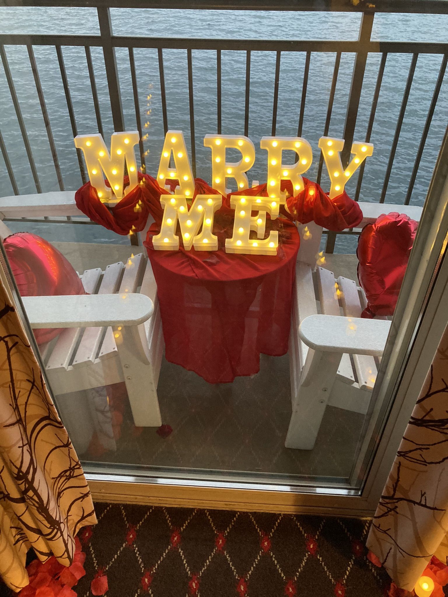 Marry Me Light Up Letters