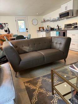 Groovy grey loveseat