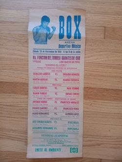 Vintage Mexican Boxing poster Veracruz Mx