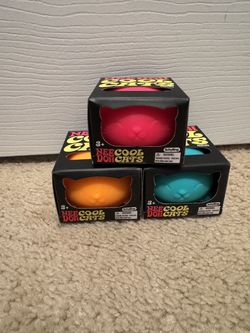 Nee-Doh COOL CATS Sensory Toy Lot of 3