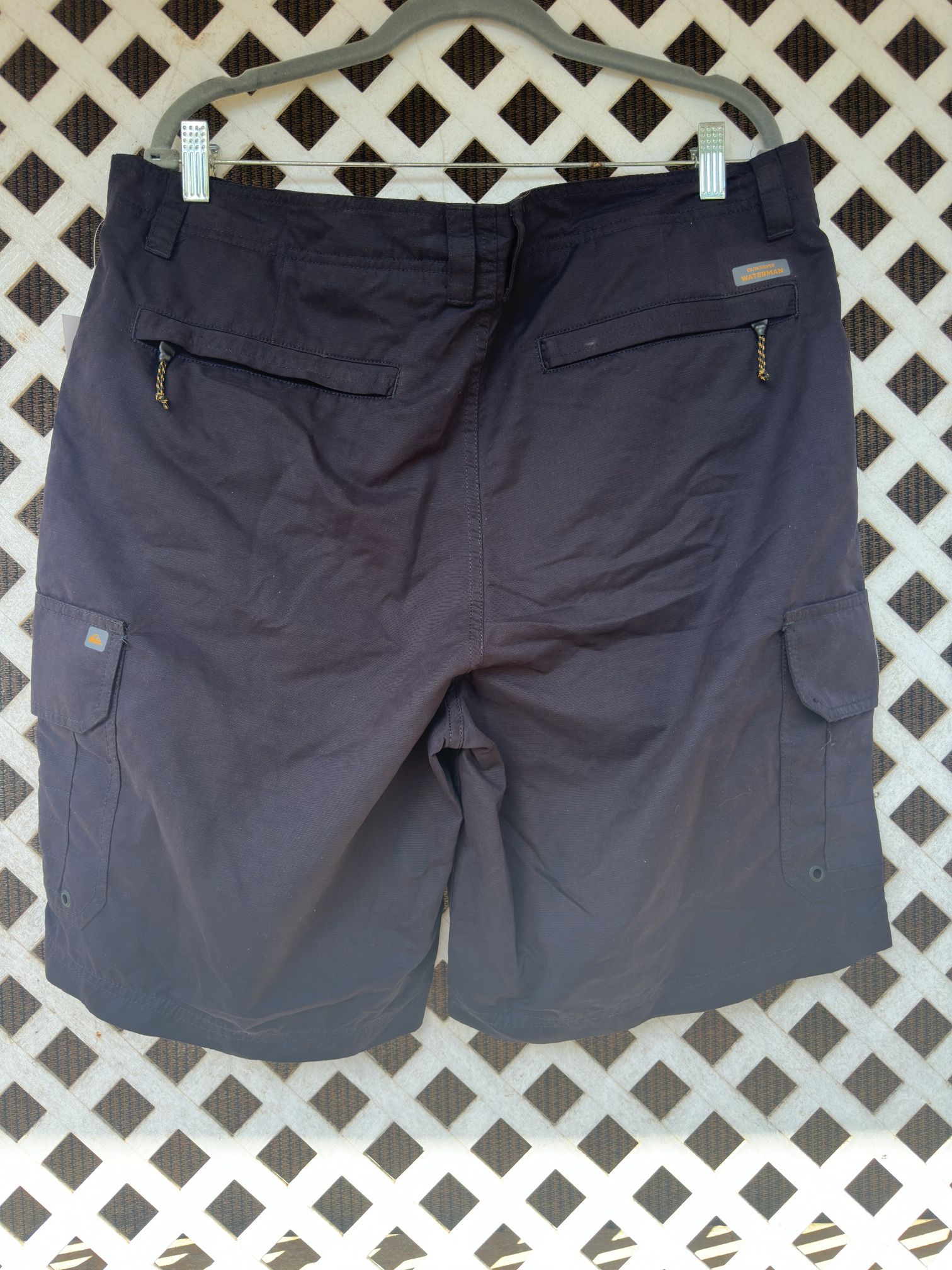New Quiksilver Waterman Maldive Atoll Cargo Shorts Black Men's 36
