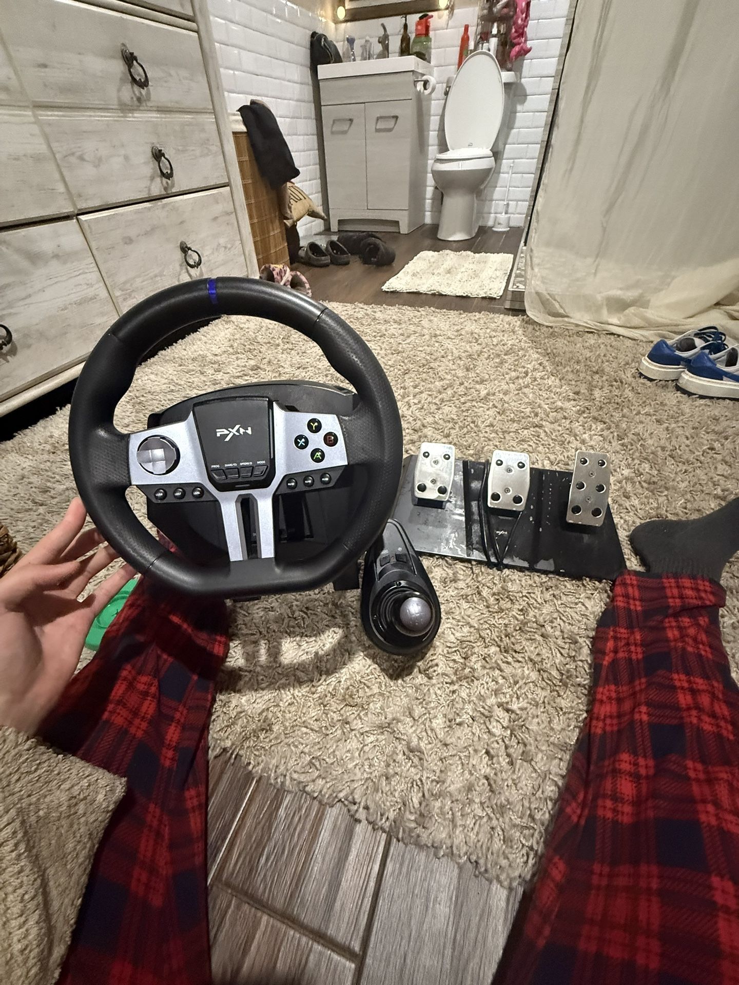 PXN V9 Gen 2 Gaming Steering Wheel For PC, PS3 And 4 ,Xbox One, Xbox Series X/S APP SUPPORTED