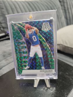 Keon Coleman  rookie green silver prizm mosaic football card