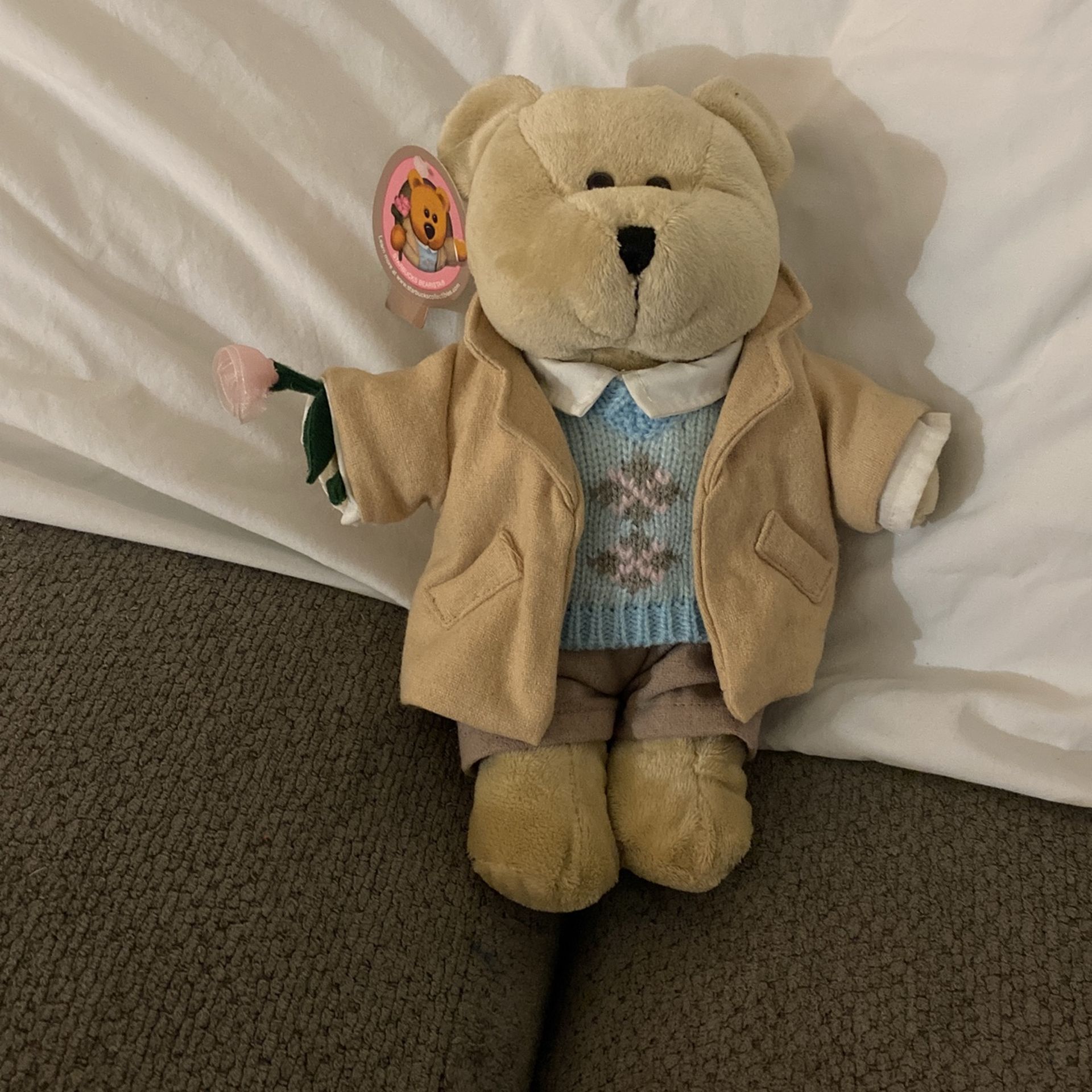 Starbucks Barista Collector Bear Used With Tags