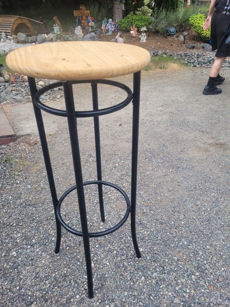 Wood / Metal Tall Plant Stand or Side Table