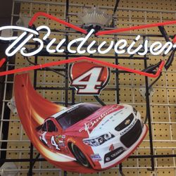 Budweiser #4 Kevin Harvick Neon Light Sign 29”x27” 