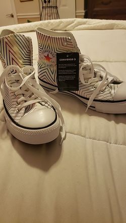 Converse All Star, rainbow star, new size 9.5