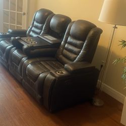 Ashley Furniture Leather Sofa Couch