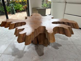 Solid wood teak coffee table