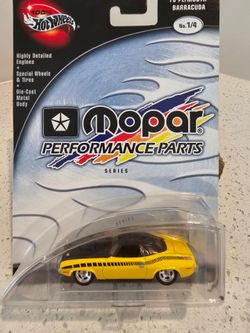 100% Hot Wheels Mopar Performance Parts '70 Plymouth Barracuda Yellow 1/4 2002