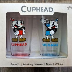 Cuphead & Mugman Collectible Drinking Glasses