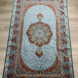 100% Silk Hand-Knotted Persian Rug