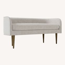 West Elm Celine Bench - Light Gray
