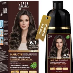 Herbal Hair Dye Shampoo Dark Ash Blonde Sulfate Free/Vitamin Enriched 300 ml