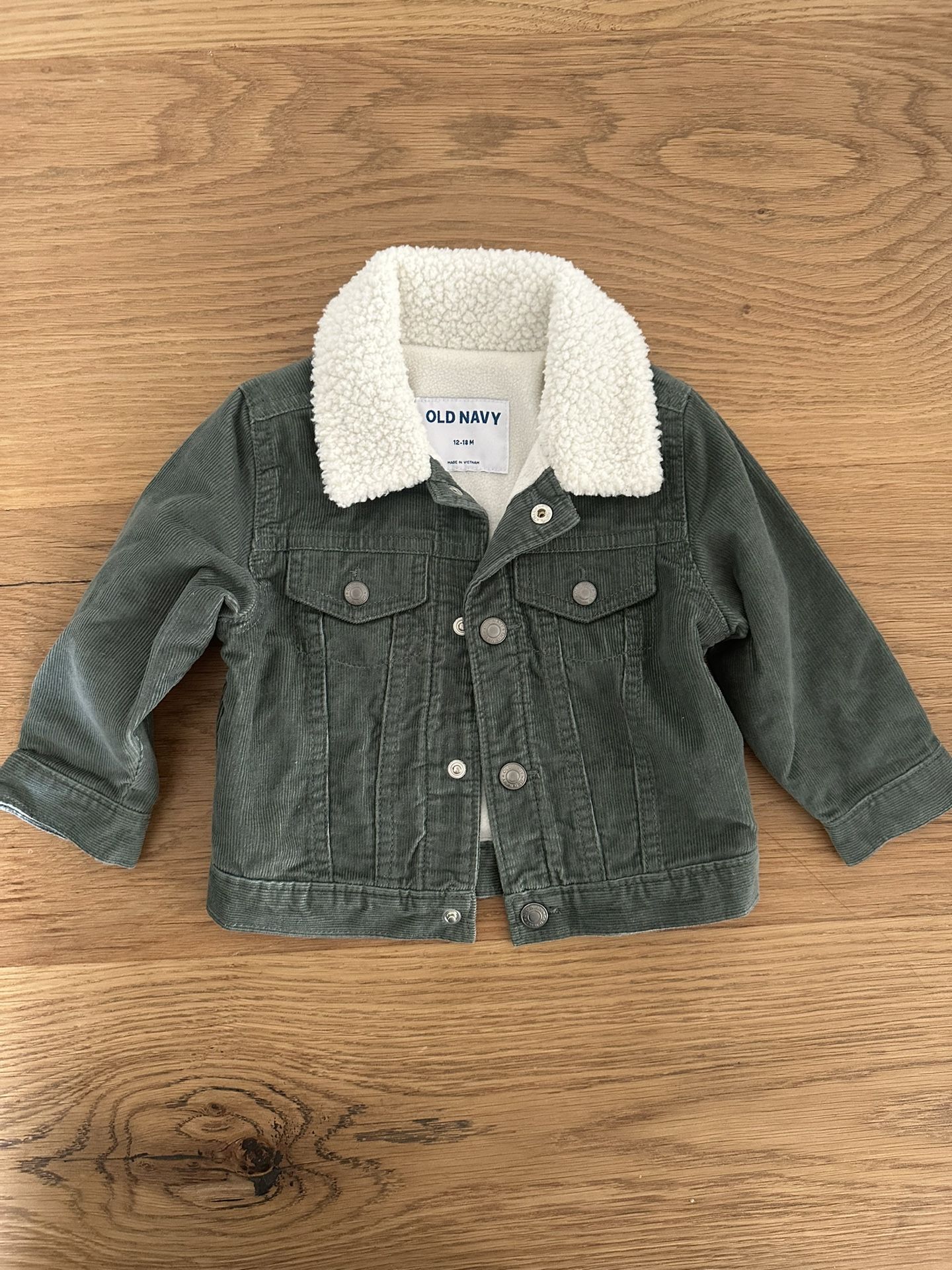 Baby Boy Green Sherpa Jacket 12-18 Months 