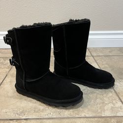 Bearpaw 🐾 Clara Black Suede Winter Bootie