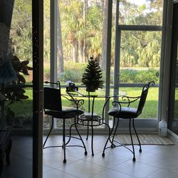 Pub Table Set With Two Stools