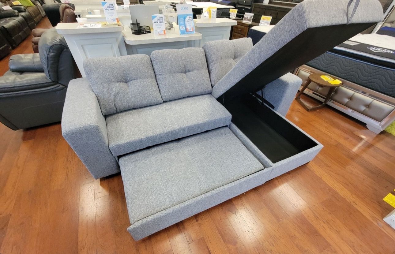 COMFY NEW MONACO REVERSIBLE CHAISE SOFA BED ON SALE ONLY $699. IN STOCK SAME DAY DELIVERY 🚚 EASY FINANCING