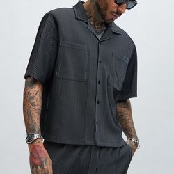 Men’s Forever 21 Strip Collar Shirt