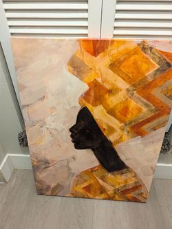 "African Beauty I & II" Matching Canvas Wall Art Pair