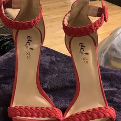 Red 👠 Heels Etc Size 10
