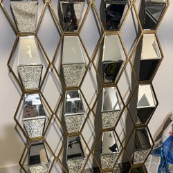 Gold Diamond Shaped Mirror