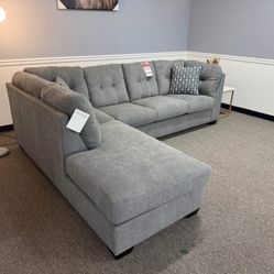 MARLETON GRAY 2-PIECE SECTIONAL WITH CHAISE