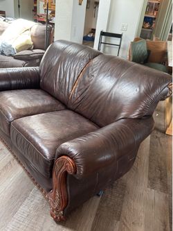 Free leather loveseat