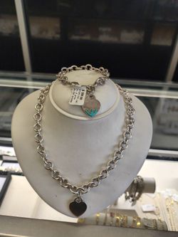 Tiffany necklace and bracelet different prices and grams layaway available 10% Dwon if you interested please make sure you ask for Maribel thank you