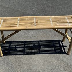 Bamboo Bench Folds Brand New 