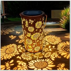 Sunflower Solar Lanterns Outdoor Waterproof, Hanging Solar Lights for Yard, Patio, Porch, Garden Decor, Christmas Gifts for Women Mom Grandma