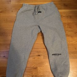 Grey Essentials Sweatpants Medium 