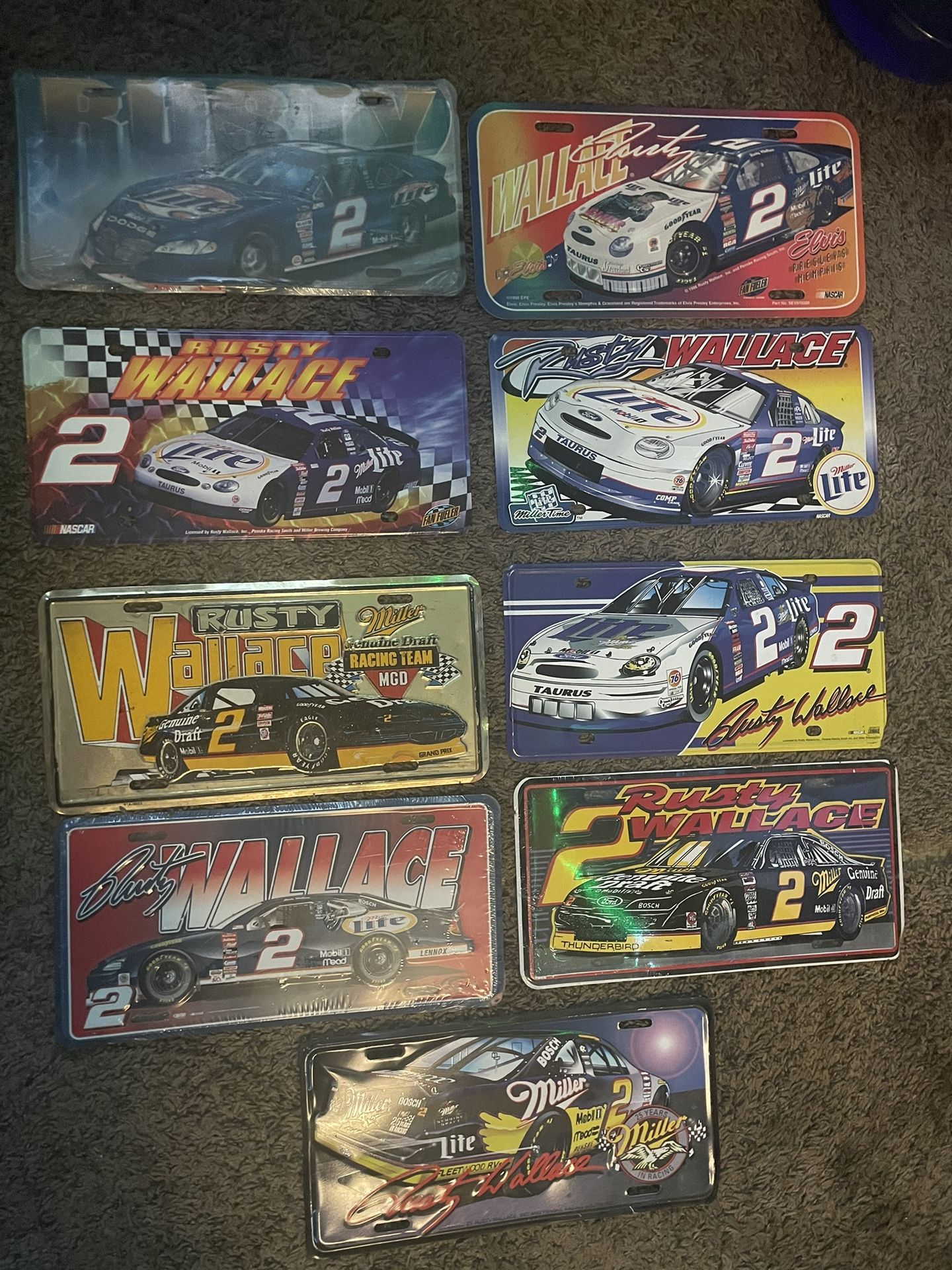 NASCAR Rusty Wallace License Plates