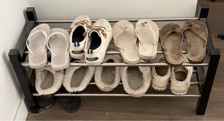 2-Tier Metal Shoe Rack