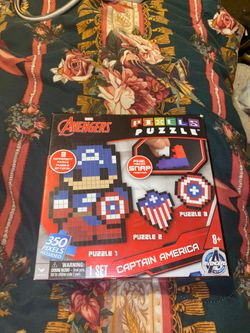 Avengers captain America pixel puzzle