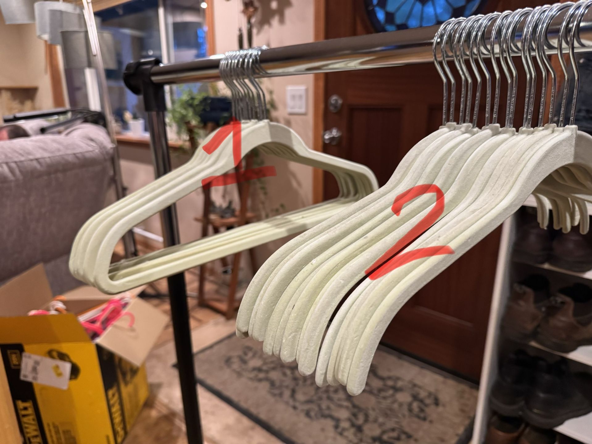 Velvet grey  non slip hangers
