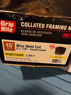15°  3” Collated Framing nails
