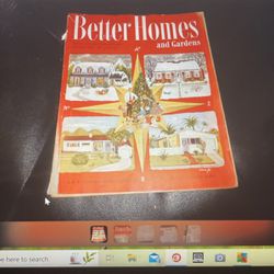 Vtg Better Homes & Gardens Magazine December 1949 Mid Century How Christmas is Remembered