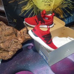 Adidas Cloud Red And Black New 6.5